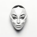 Minimalistic White Polygonal Mask Design By Ariana Grande