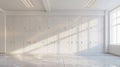 Minimalistic White Storage Lockers in a Sunlit Room, Generative AI Royalty Free Stock Photo