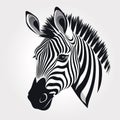 Zebra Portrait minimalistic