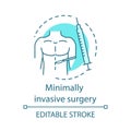 Minimally invasive surgery concept icon