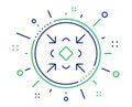 Minimize arrow line icon. Small screen sign. Vector