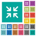 Minimize arrows square flat multi colored icons