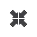 Minimize arrows vector icon