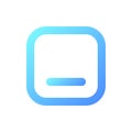 Minimize button pixel perfect gradient linear ui icon Royalty Free Stock Photo
