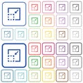 Minimize element outlined flat color icons