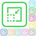 Minimize element vivid colored flat icons icons