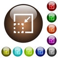 Minimize element color glass buttons