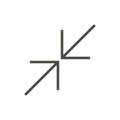 Minimize icon vector. Line resize symbol isolated. Trendy flat outline ui sign design. Thin linear