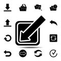 minimize the program window icon. Simple glyph vector element of web, minimalistic icons set for UI and UX, website or mobile Royalty Free Stock Photo