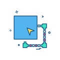 Minimize window icon design vector