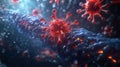 Minimizing inflammation with nano-robots in a dynamic cellular environment