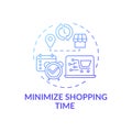 Minimizing shopping time concept icon Royalty Free Stock Photo