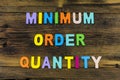 Minimum order quantity supplier sales requirement lowest production moq