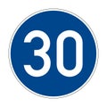 275 Minimum speed German road sign