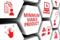 MINIMUM VIABLE PRODUCT concept cell background 3d Royalty Free Stock Photo