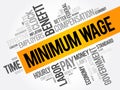 Minimum Wage word cloud collage, business concept background Royalty Free Stock Photo