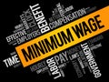 Minimum Wage word cloud collage Royalty Free Stock Photo