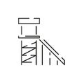 Minin line icon. Extraction of minerals in the mine and surface. Power and energy production, electric industry, world ecology