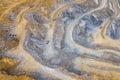 Mining from above. Industrial terraces on open pit mineral mine. Aerial view of opencast mining. Dolomite Mine Excavation.