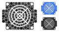 Mining ASIC device Composition Icon of Circles Royalty Free Stock Photo