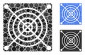 Mining ASIC Hardware Mosaic Icon of Round Dots Royalty Free Stock Photo