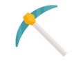 Mining axe hammer single isolated icon with flat style Royalty Free Stock Photo