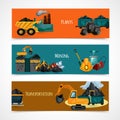 Mining Banners Set Royalty Free Stock Photo