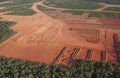 Mining bauxite at Weipa in Cape York. Royalty Free Stock Photo