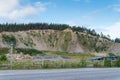 Mining of bitumen in the quarry, northern Norway