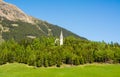 The mining chapel of S. Maddalena. The Gothic chapel was built in 1480 by the miners of Monteneve, Ridanna Valley, Racines, South Royalty Free Stock Photo