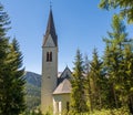 The mining chapel of S. Maddalena. The Gothic chapel was built in 1480 by the miners of Monteneve, Ridanna Valley, Racines, South Royalty Free Stock Photo
