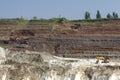 Mining in a clay quarry