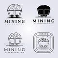 Mining collection hardware logo vector illustration design Royalty Free Stock Photo