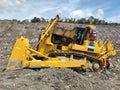 Mining Dozer working in coal mine Royalty Free Stock Photo