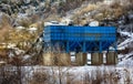 mining equipment in mountains. Royalty Free Stock Photo