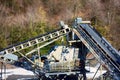 Mining equipment in mountains. Royalty Free Stock Photo