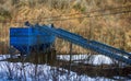 mining equipment in mountains. Royalty Free Stock Photo