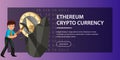 Mining of Ethereum crypto currency poster