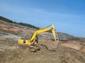 Mining Excavator working in coalmine Royalty Free Stock Photo