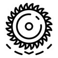 Mining extract wheel icon, outline style