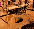 Mining of gems, gold and sapphires. Ilakaka Ihosy District, Ihorombe Region, Madagascar Royalty Free Stock Photo