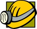 mining helmet with lamp vector illustration Royalty Free Stock Photo