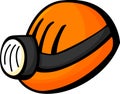 mining helmet with light vector illustration Royalty Free Stock Photo