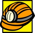 mining helmet with light vector illustration Royalty Free Stock Photo
