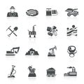 Mining Icons Black