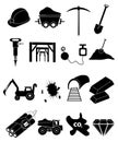 Mining icons set