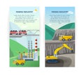 Mining Industry Banners Set Royalty Free Stock Photo