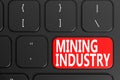 Mining Industry on black keyboard