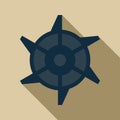 Mining Industry cogwheel icon, flat style Royalty Free Stock Photo