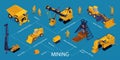 Mining Industry Isometric Infographics